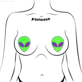 Alien: Glow-In-The-Dark With Glittering Eyes Nipple Pasties